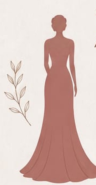 Silueta mujer vestido largo