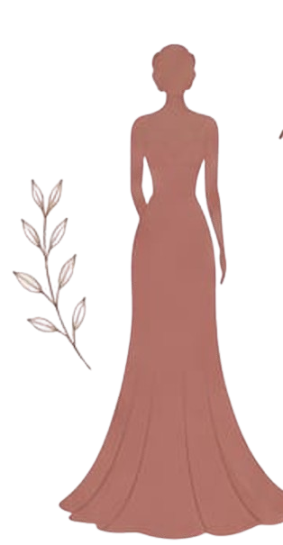 Silueta mujer vestido largo